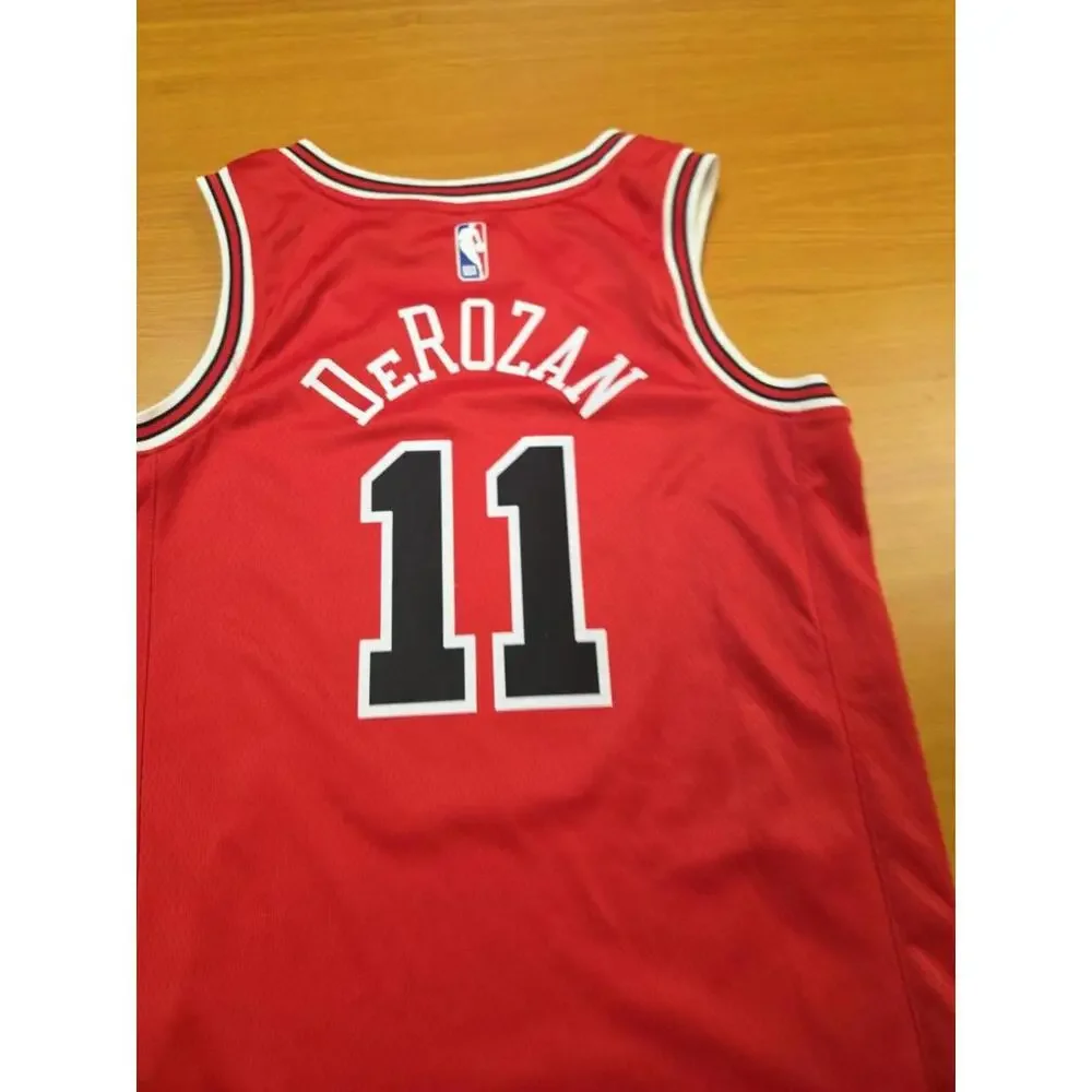 Nike DeMar DeRozan Chicago Bulls Red Icon Swingman Jersey Sz 40 100% Authentic - Picture 6 of 6